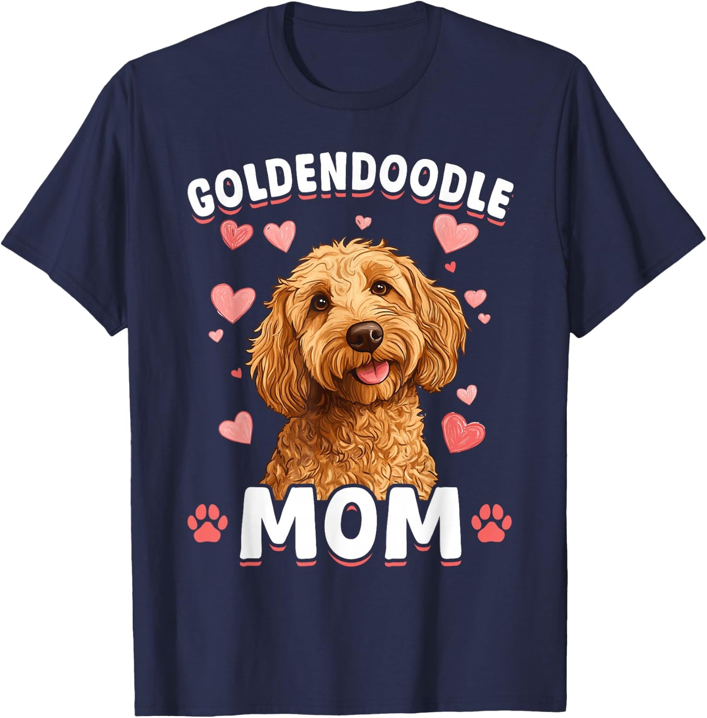 Goldendoodle Dog Breed Goldendoodle Mom T-Shirt - T-Shirt | Navy