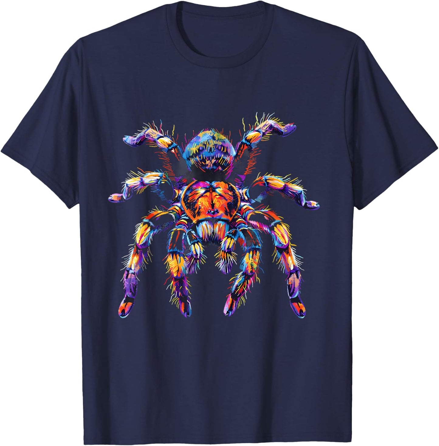Tarantula Wildlife Artwork Colourful Splash Tarantula Lover T-Shirt - T-Shirt | Navy