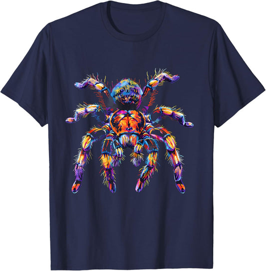 Tarantula Wildlife Artwork Colourful Splash Tarantula Lover T-Shirt - T-Shirt | Navy