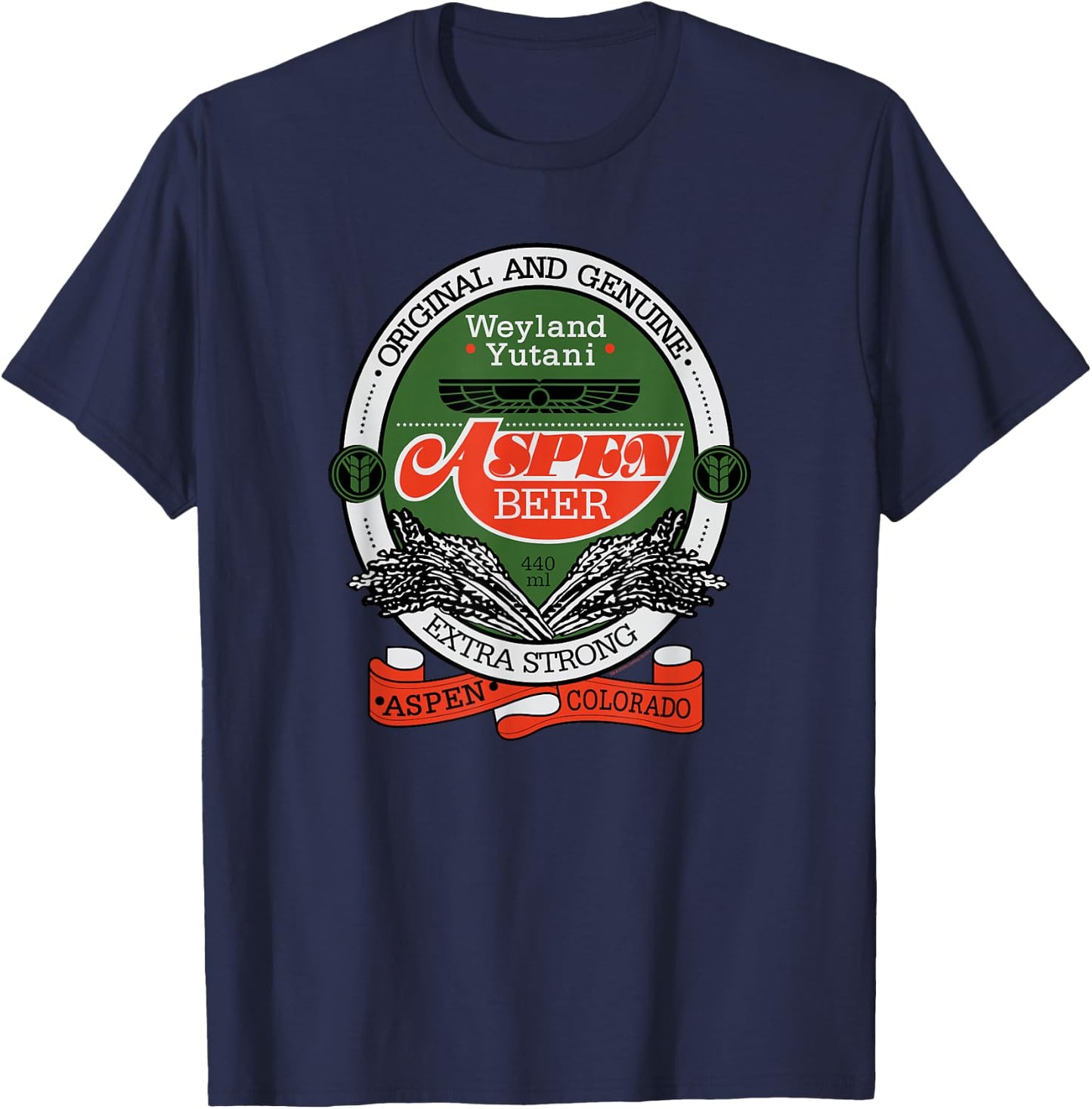 Alien: Romulus Weyland-Yutani Aspen Beer Logo T-Shirt - T-Shirt | Navy