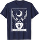 Tarot Card Vintage Crescent Moon Siberian Husky Dog Mom T-Shirt - T-Shirt | Navy