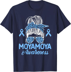 Moyamoya Warrior Moyamoya Disease Awareness T-Shirt - T-Shirt | Navy
