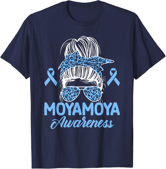 Moyamoya Warrior Moyamoya Disease Awareness T-Shirt - T-Shirt | Navy