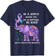 Suicide Prevention Awareness Elephant Teal & Purple Ribbon T-Shirt - T-Shirt | Navy