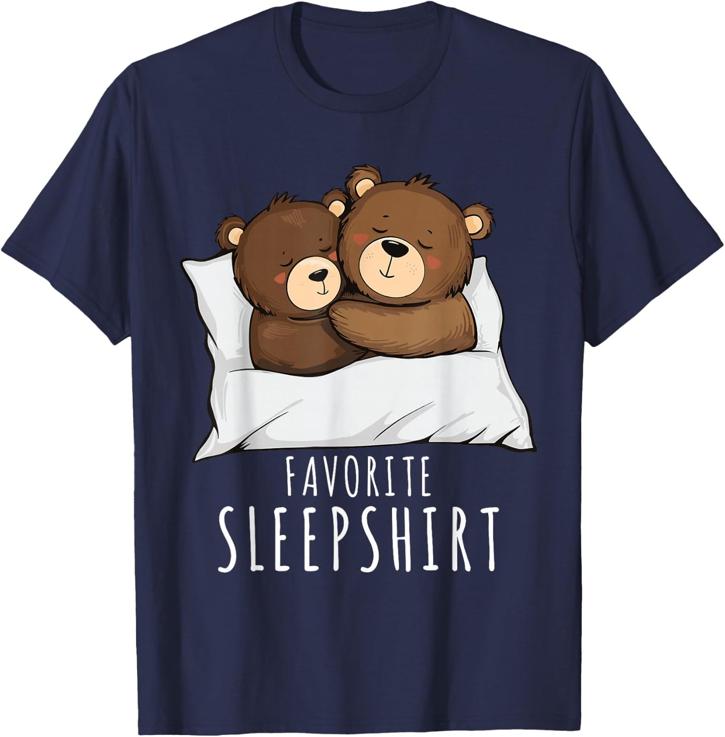 Couples Bears Pajama Favourite Sleepshirt Bears T-Shirt - T-Shirt | Navy