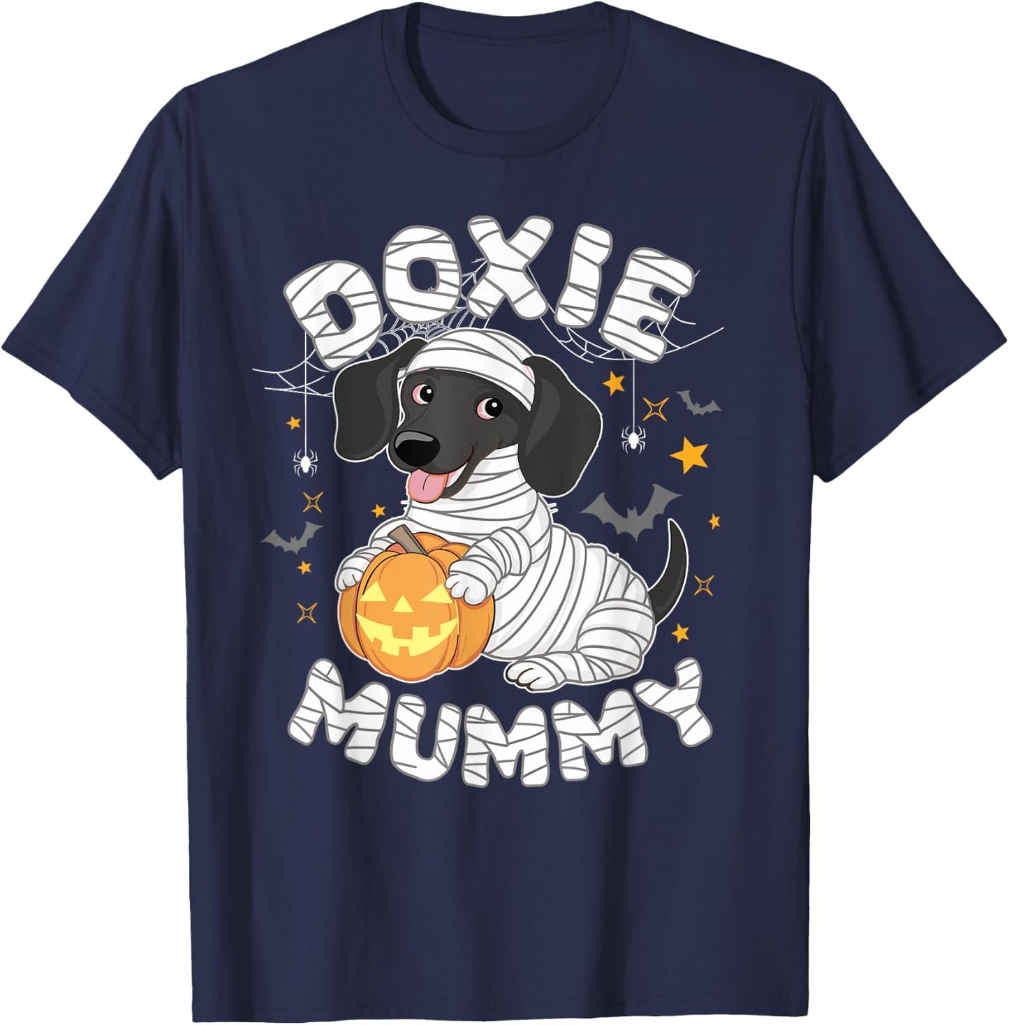 Halloween Costume Dachshund Dog Lover Doxie Mummy T-Shirt - T-Shirt | Navy
