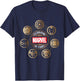 Marvel 85th Anniversary Hero Icons Celebrating 85 Years T-Shirt - T-Shirt | Navy