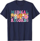 Medical Records Week Groovy Leopard Appreciation Day Women T-Shirt - T-Shirt | Navy
