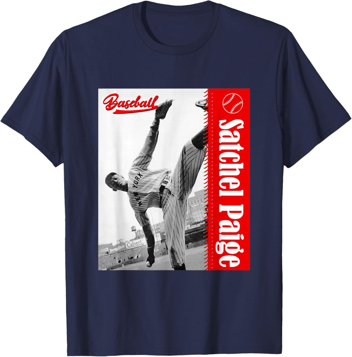 Satchel Paige_Baseball_077 T-Shirt - T-Shirt | Navy
