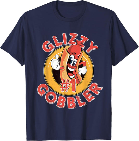 Funny Hot Dog Glizzy Gobbler Number One Glizzy Small T-Shirt - T-Shirt | Navy