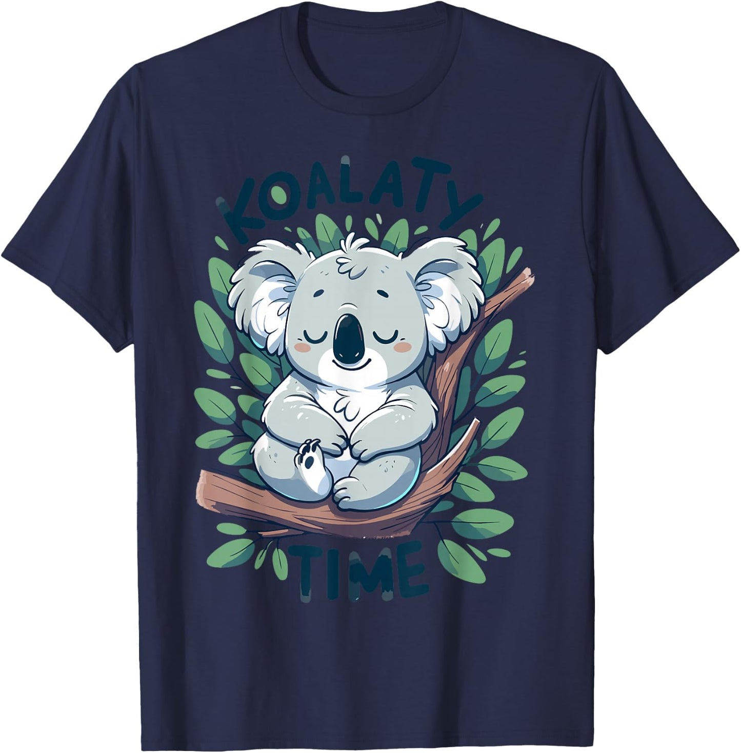 Koalaty Time Cute Koala Pyjamas Girls Kids Women Koala Pjs T-Shirt - T-Shirt | Navy
