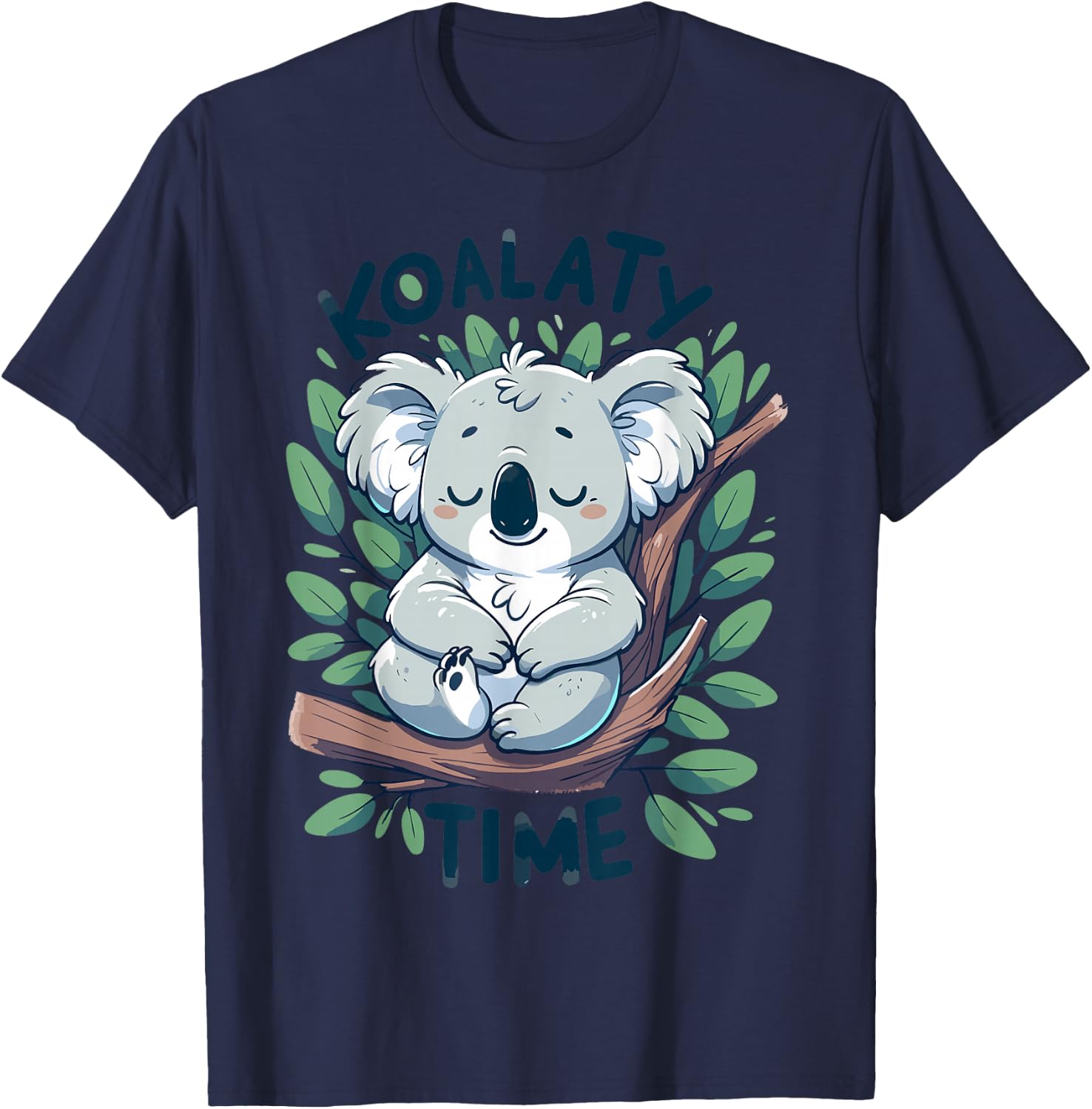 Koalaty Time Cute Koala Pyjamas Girls Kids Women Koala Pjs T-Shirt - T-Shirt | Navy