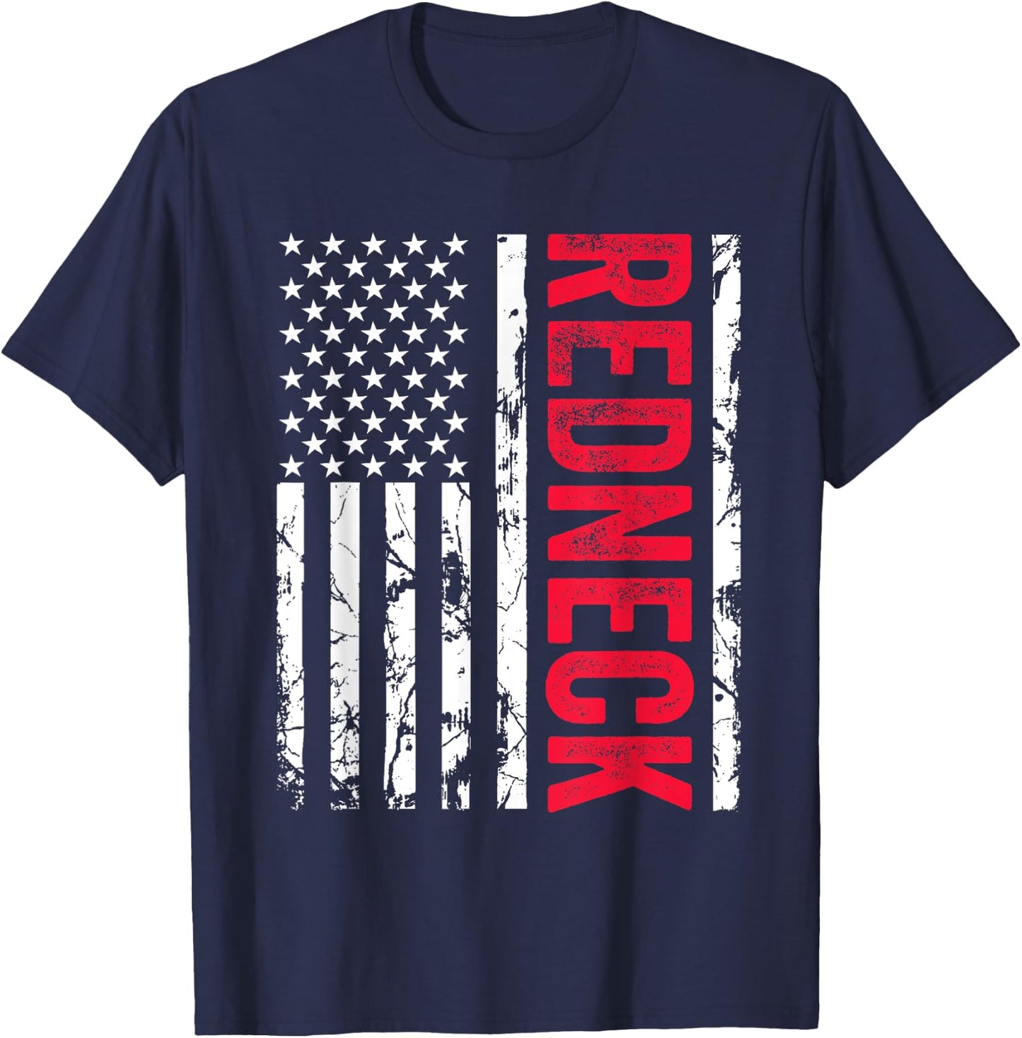 Redneck American Flag Redneck Joke Funny T-Shirt - T-Shirt | Navy