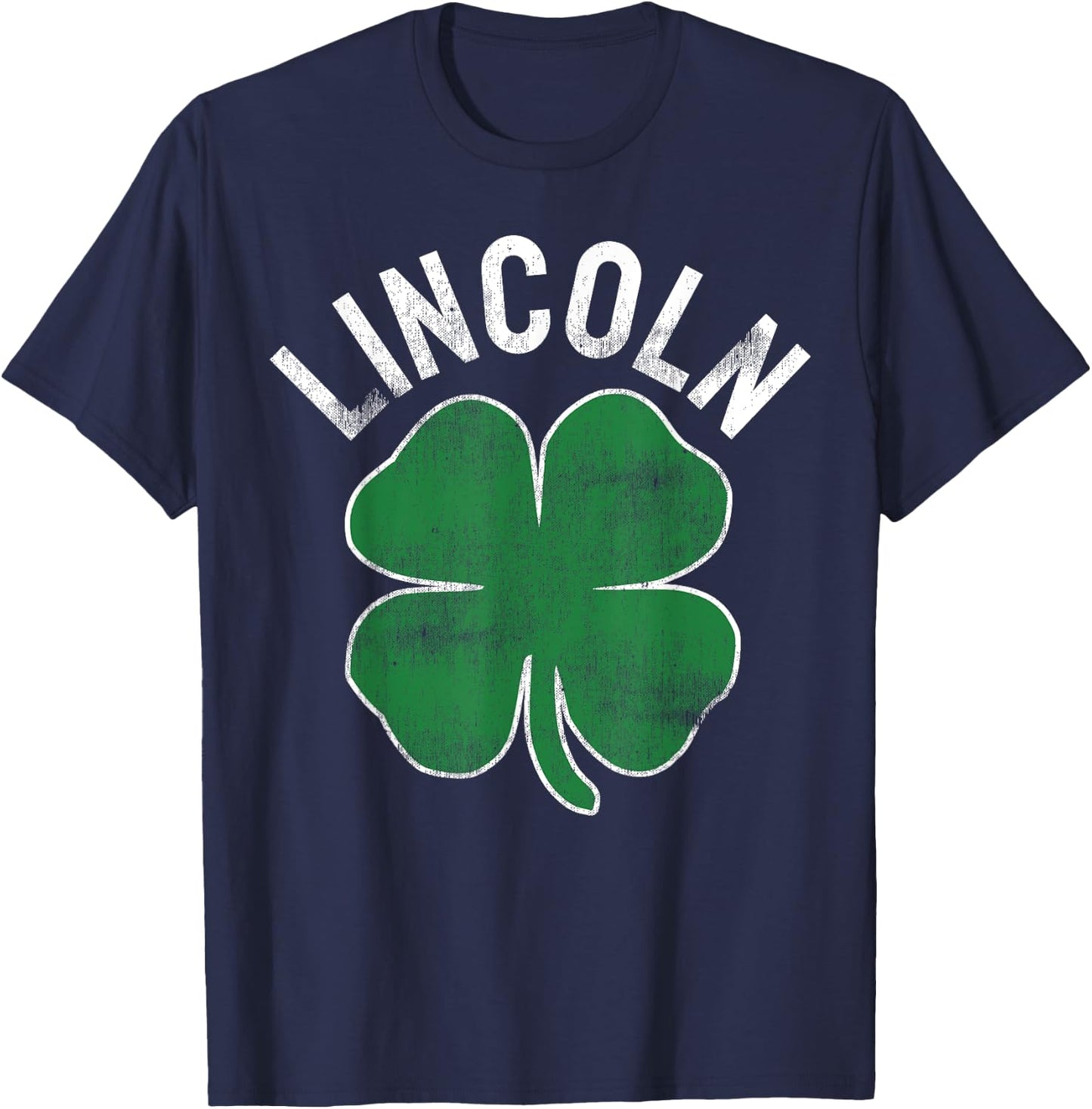 St. Patrick's Day Shamrock Lincoln Nebraska Irish T-Shirt - T-Shirt | Navy