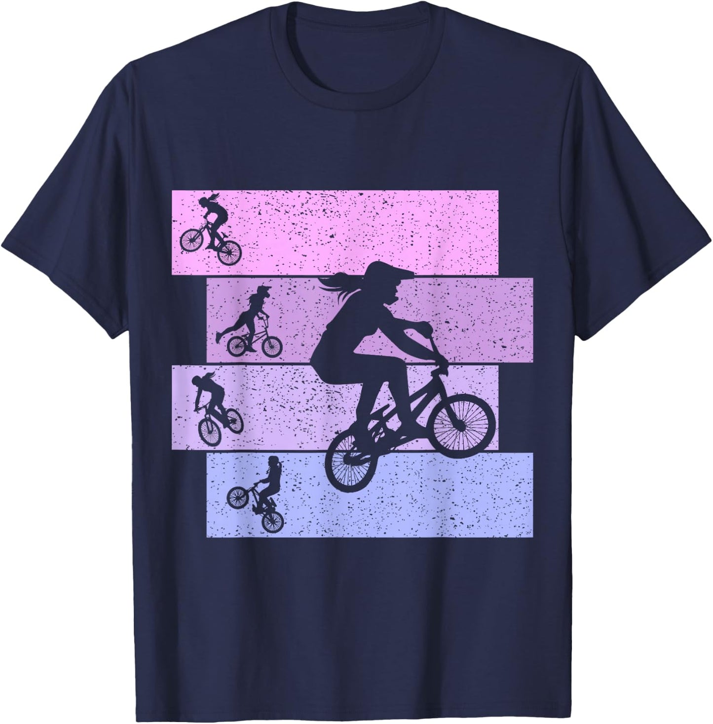 BMX Girls' Bike Children Women T-Shirt - T-Shirt | Navy