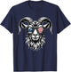 Patriotic Goat American Flag Sunglasses T-Shirt - T-Shirt | Navy