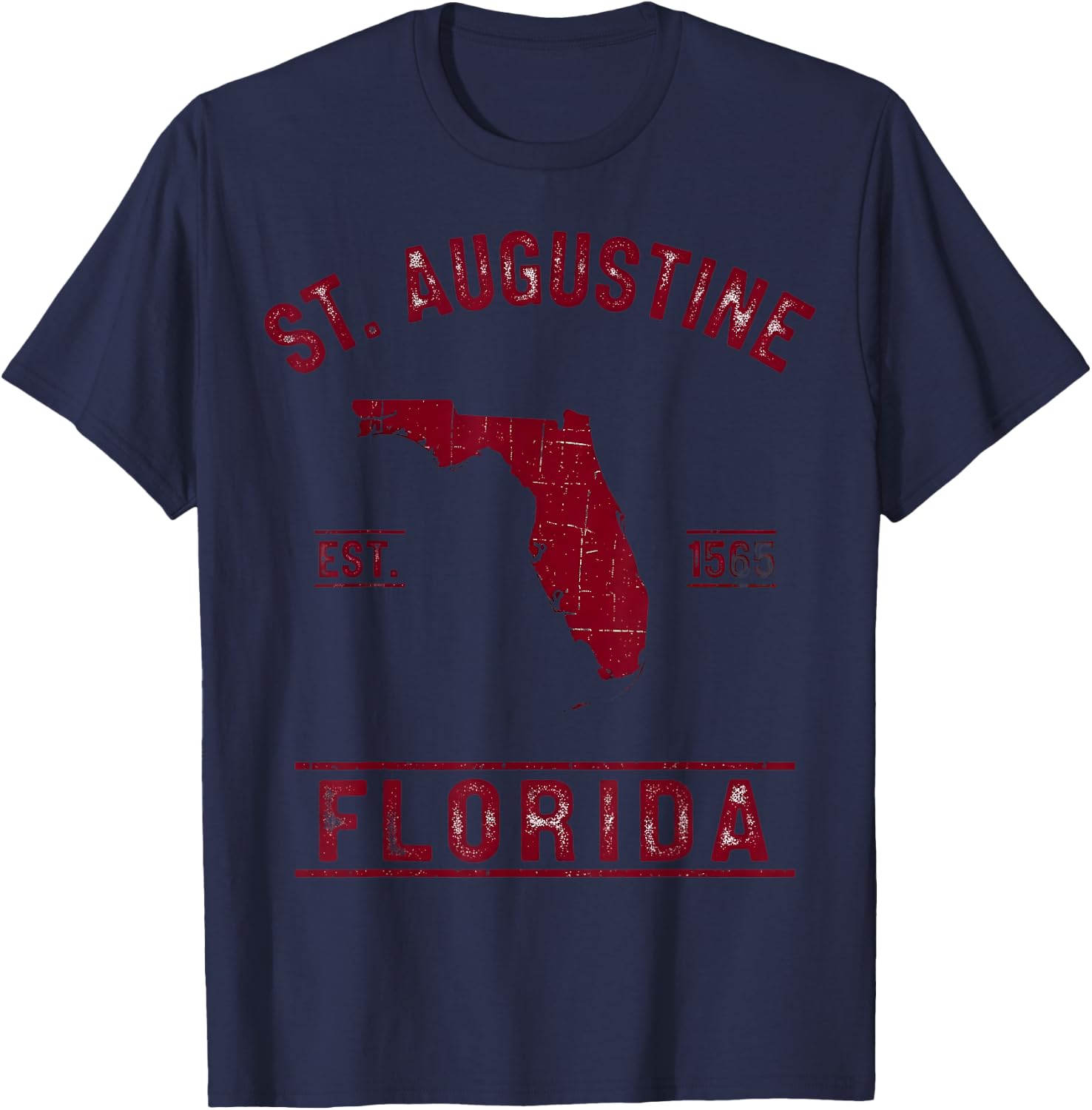 St. Augustine Florida Est 1565 T-Shirt - T-Shirt | Navy