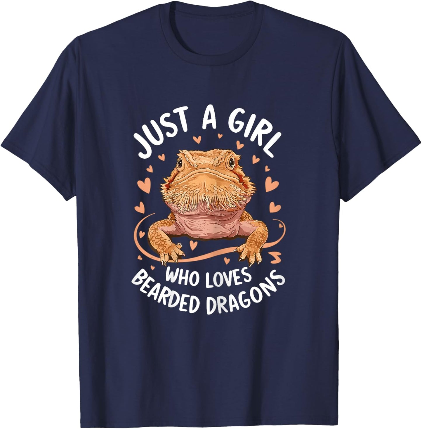 Bearded Dragon Just a Girl Who Loves Bearded Dragon T-Shirt - T-Shirt | Navy