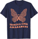 Endometrial Cancer Peach Ribbon Uterine Cancer Awareness T-Shirt - T-Shirt | Navy