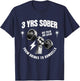 3 Years Sober From Drinks To Dumbells Sobriety Anniversary T-Shirt - T-Shirt | Navy