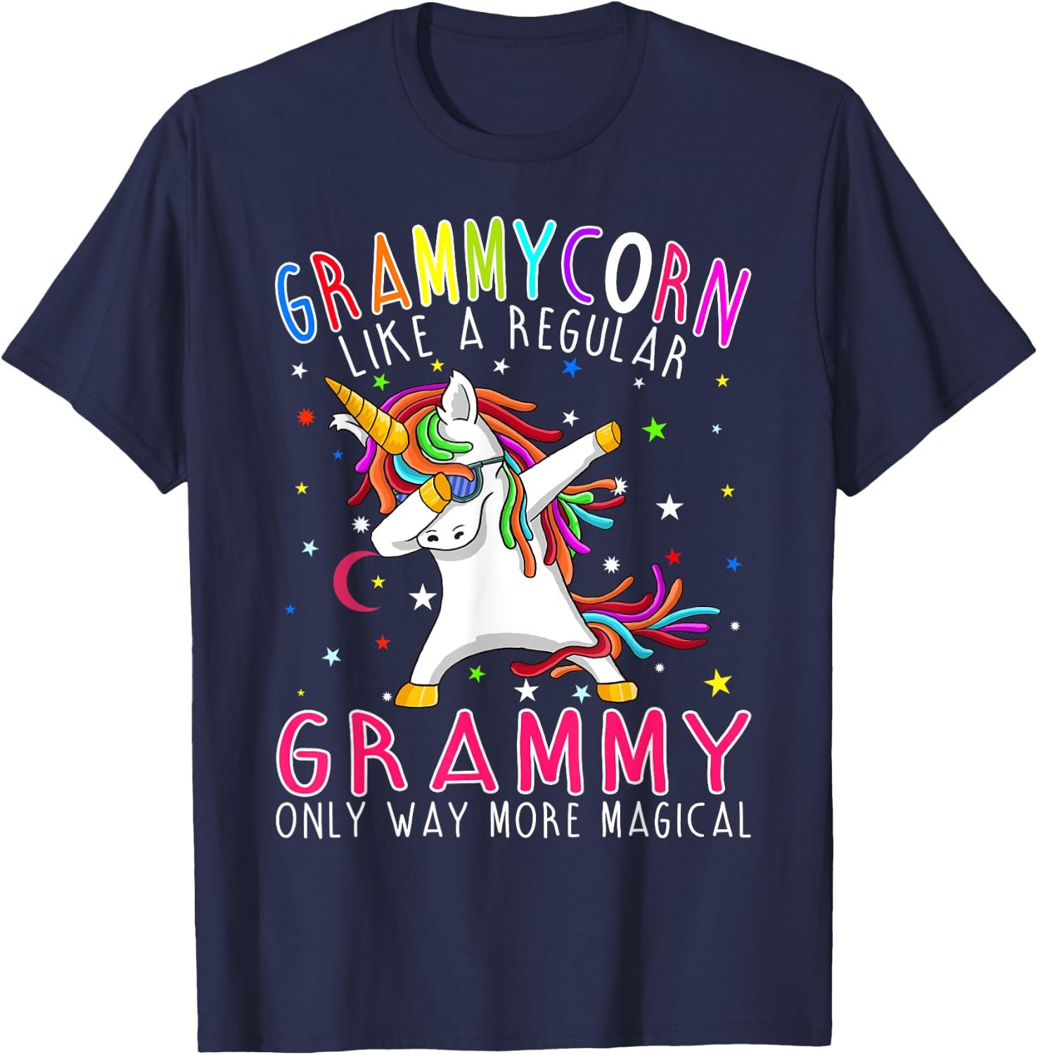 Grammycorn Like A Regular Grammy Only Way More Magical T-Shirt - T-Shirt | Navy