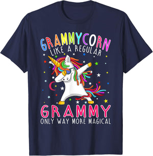 Grammycorn Like A Regular Grammy Only Way More Magical T-Shirt - T-Shirt | Navy