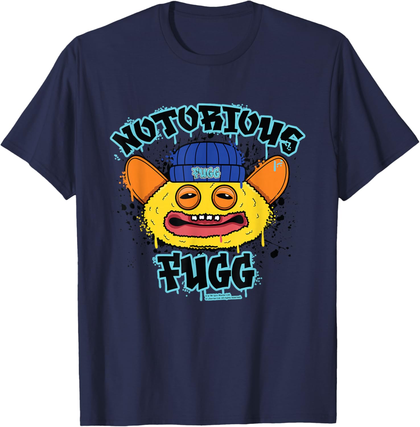 Fuggler Grin Grin Yellow Snuggler Notorious Fugg T-Shirt - T-Shirt | Navy