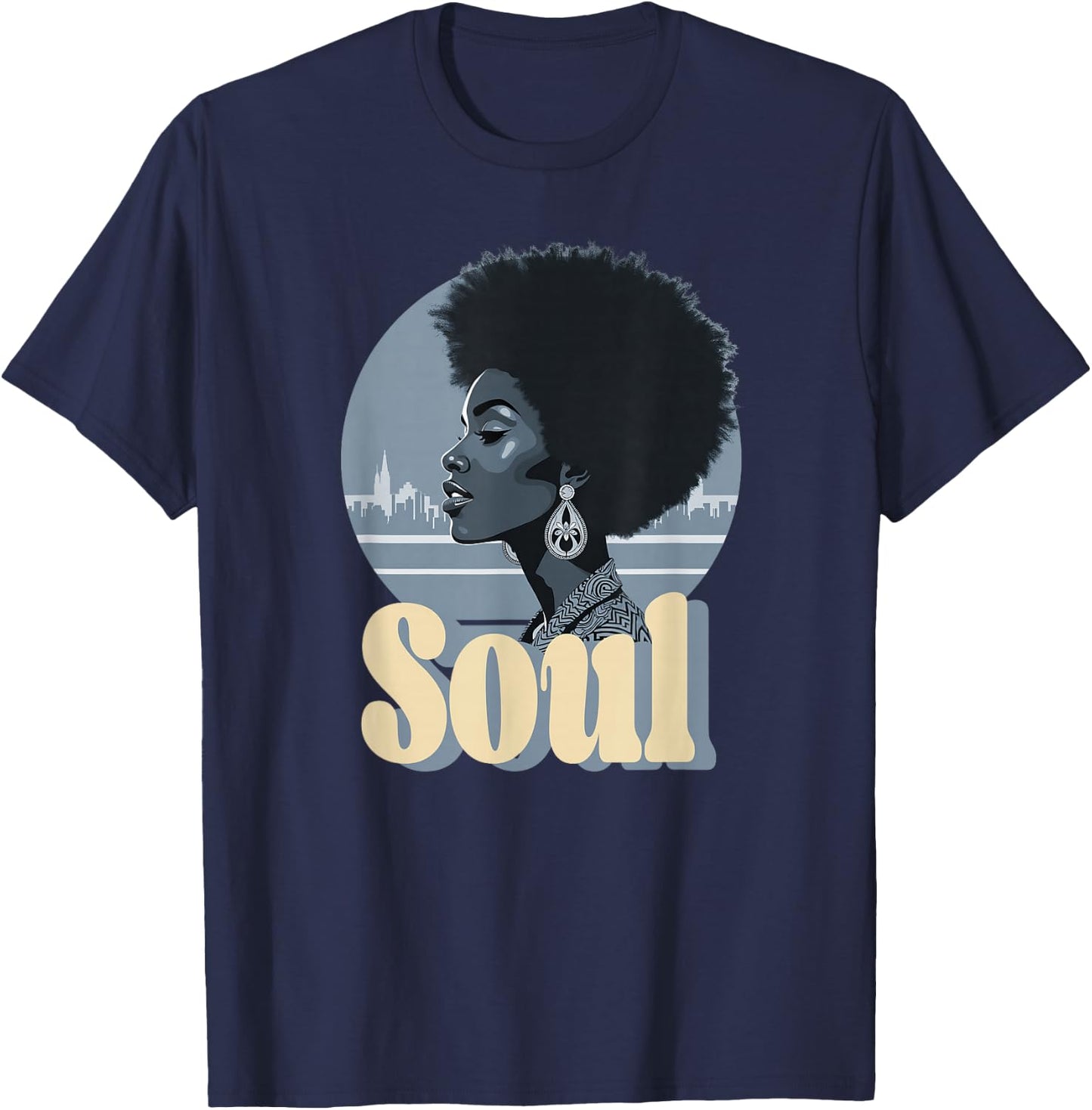 I Love 70's 80's Funk Soul Music T-Shirt - T-Shirt | Navy