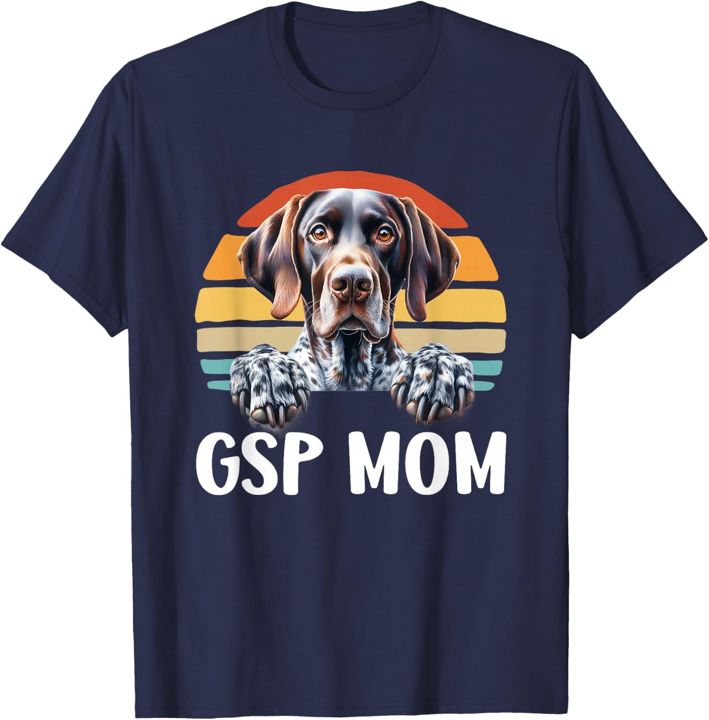 GSP Mom German Shorthaired Pointer Hunting Dog T-Shirt - T-Shirt | Navy