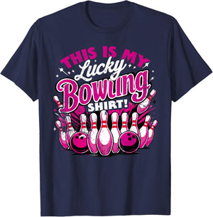 Lucky Bowling Shirt Do Not Wash Funny Quote For Bowlers T-Shirt - T-Shirt | Navy