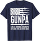 Gunpa Like A Normal Grandpa But More Fun And Owns Guns(BACK) T-Shirt - T-Shirt | Navy