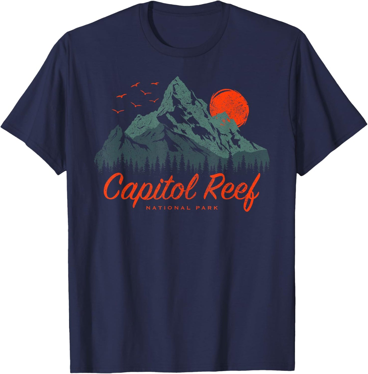 Retro Capitol Reef National Park US Vintage Capitol Reef T-Shirt - T-Shirt | Navy