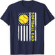Softball Dad Distressed American Flag Fathers Day T-Shirt - T-Shirt | Navy