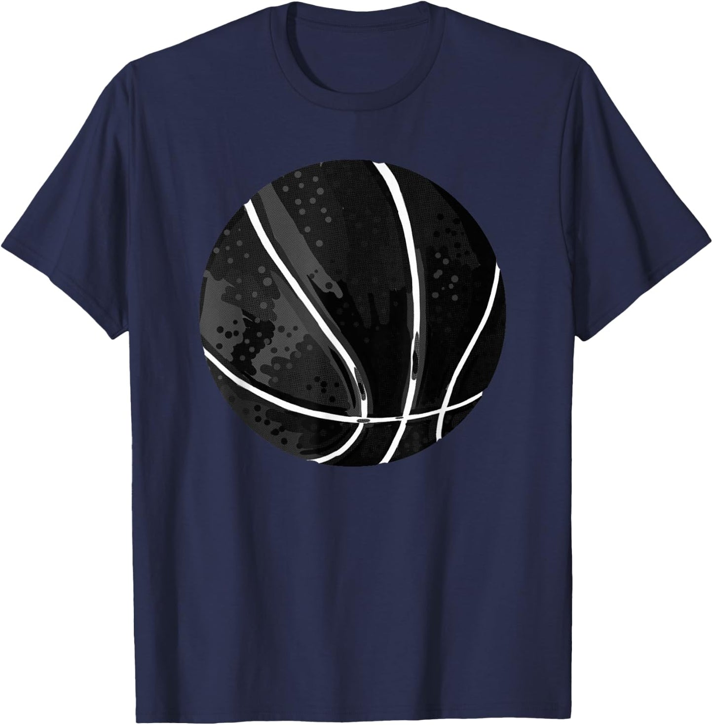 Black Basketball Cool Hobby Sports Ball Player Coach Gift T-Shirt - T-Shirt | Navy