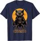 Superhero Cat, Catman, Funny Black Cat, Cat With Cape T-Shirt - T-Shirt | Navy