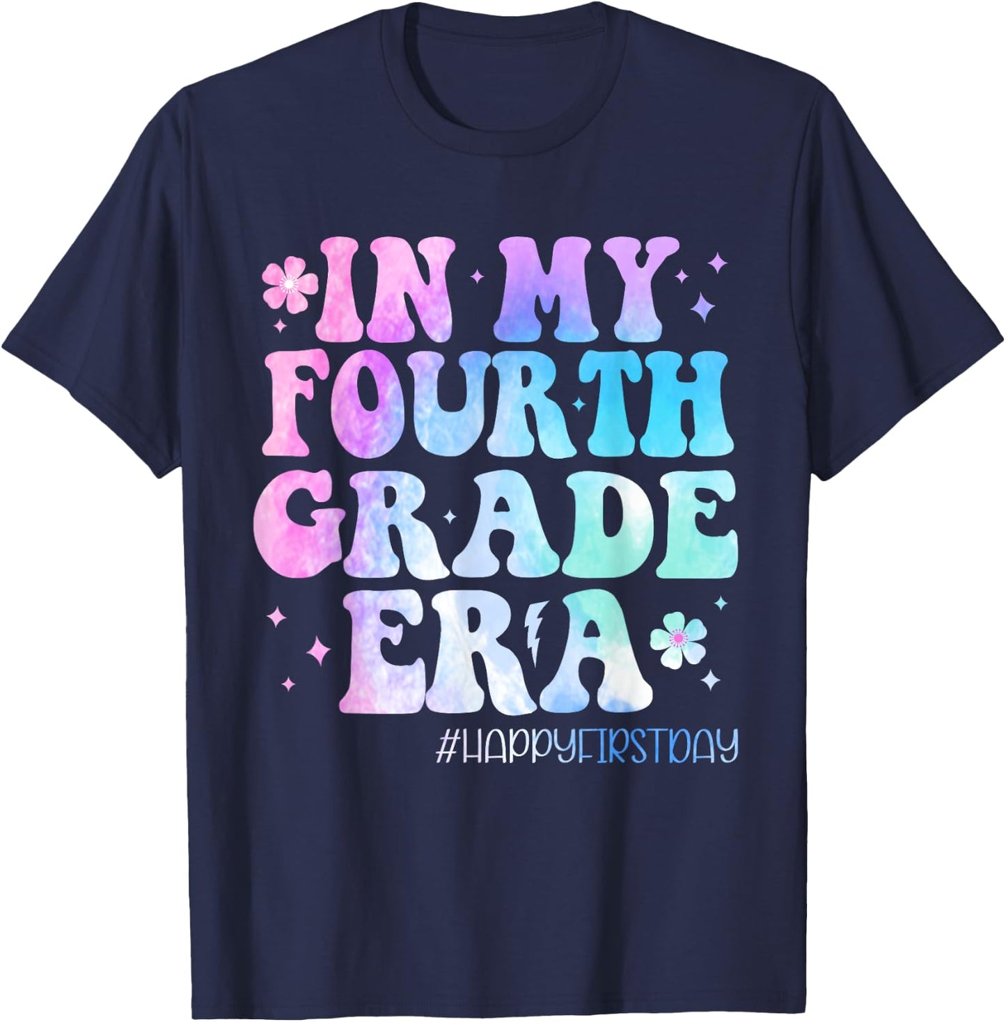 In My Fourth Grade Era Back to School 4th Grade Teacher Kids T-Shirt - T-Shirt | Navy