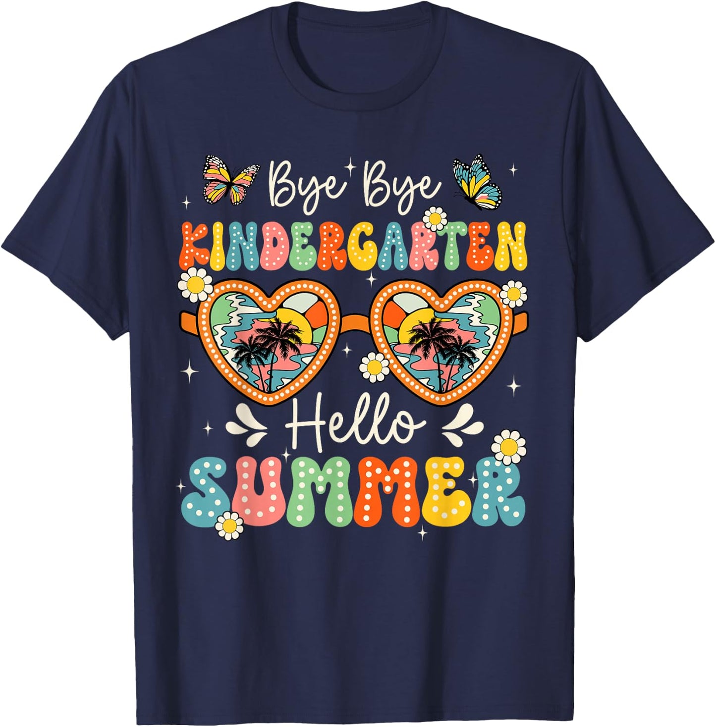 Goodbye Kindergarten Hello Summer Last Day Of School Boys T-Shirt - T-Shirt | Navy