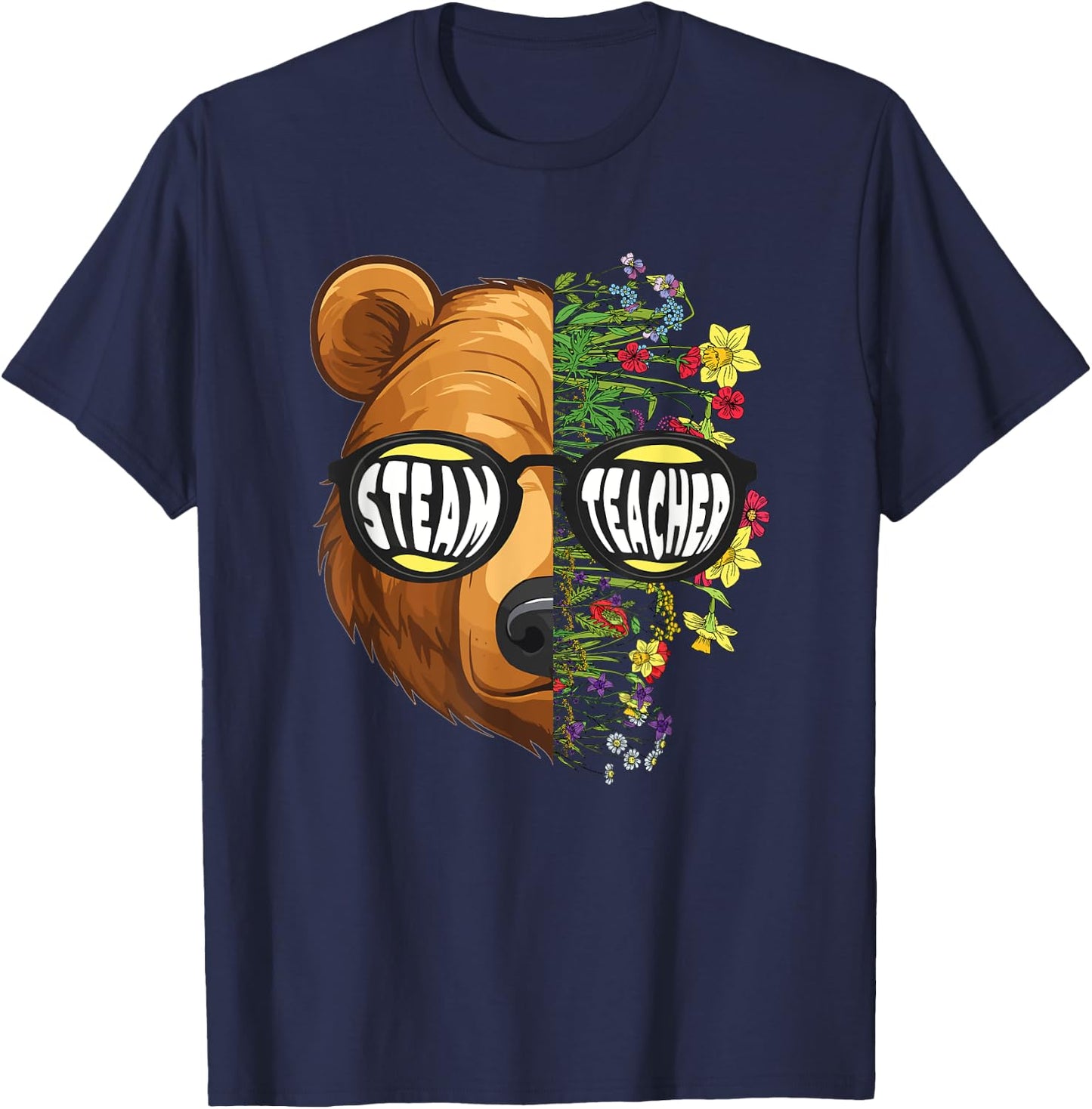 STEAM Teacher Science Arts Tech Engineering Mathematics Crew Men Women Kids T-Shirt - T-Shirt | Navy