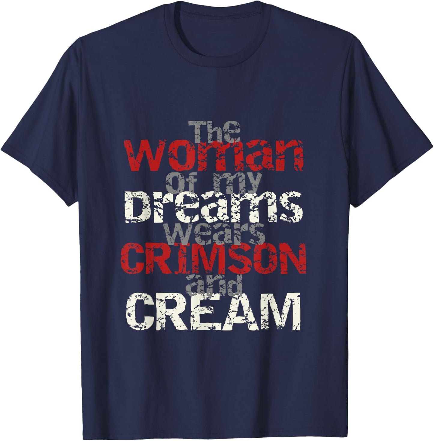 Woman My Dreams Wears Crimson & Cream | Black Sorority T-Shirt - T-Shirt | Navy