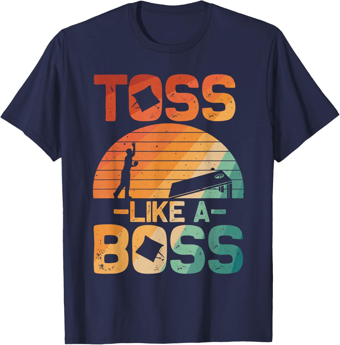 Best Cornhole Design Women Lawn Game Cornhole Lover T-Shirt - T-Shirt | Navy