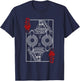 Queen Of Hearts Clubbing Disco Techno Outfit DJ Queen Card T-Shirt - T-Shirt | Navy
