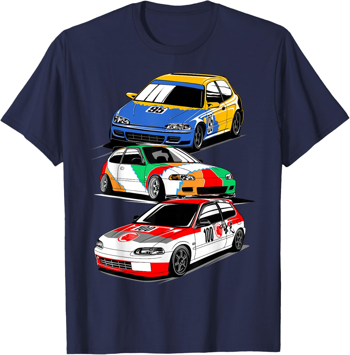 Civic eg 6 jdm legend Japanese racing car T-Shirt - T-Shirt | Navy