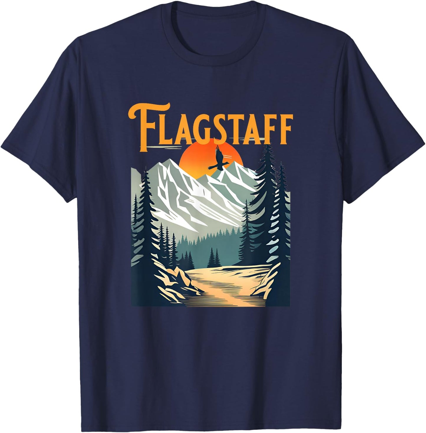 Vintage Flagstaff Souvenir Hiking T-Shirt - T-Shirt | Navy