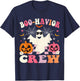 Behavior Analyst Halloween ABA Cute Ghost Boo-havior Crew T-Shirt - T-Shirt | Navy