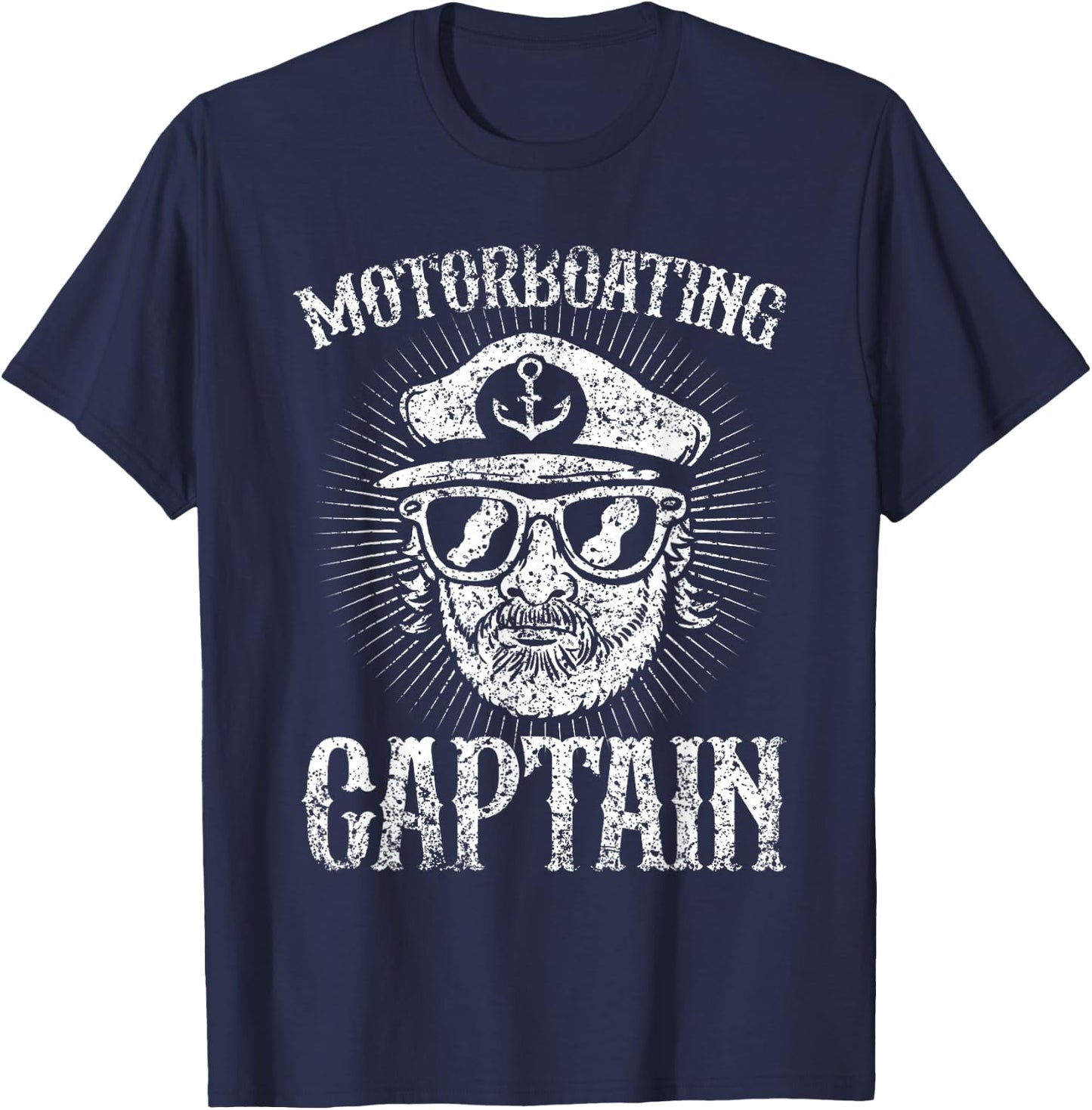 Motor boat captain motor boats motor boating motor boat T-Shirt - T-Shirt | Navy