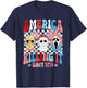 Groovy America Killing IT Since 1776 Horror 4th Of July USA Women Men T-Shirt - T-Shirt | Navy