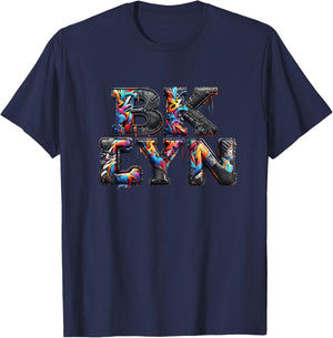 Brooklyn New York City Graffiti 80s 90s Hip Hop BKLYN T-Shirt - T-Shirt | Navy