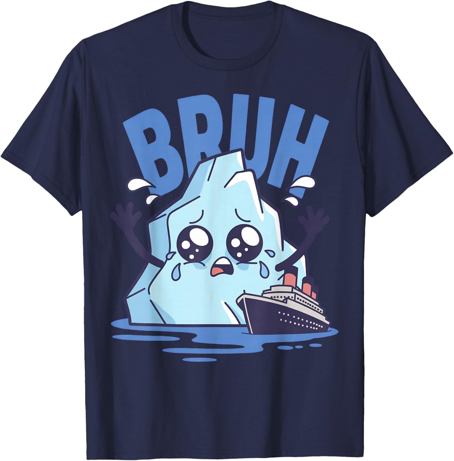 Funny Titanic Iceberg T-Shirt - T-Shirt | Navy