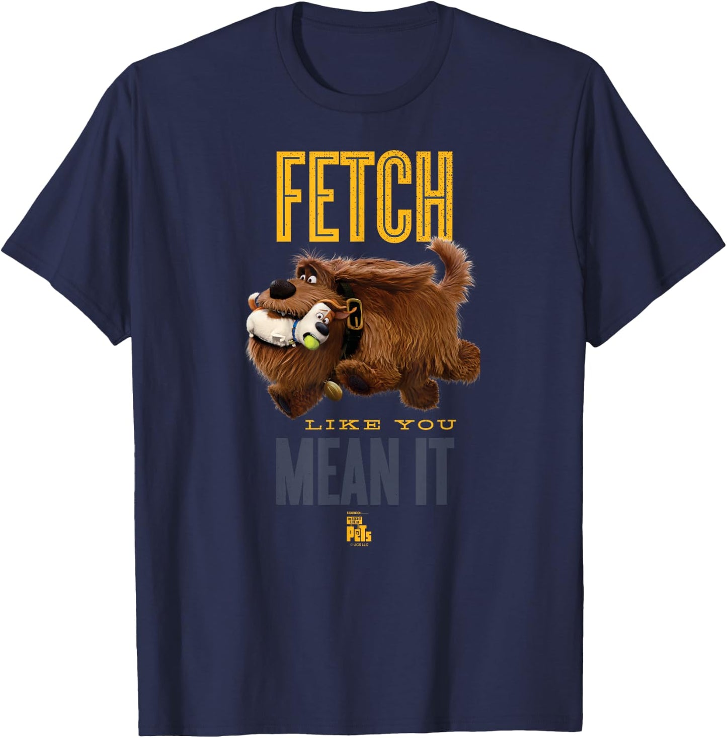 The Secret Life of Pets Duke Fetch Like You Mean It T-Shirt - T-Shirt | Navy