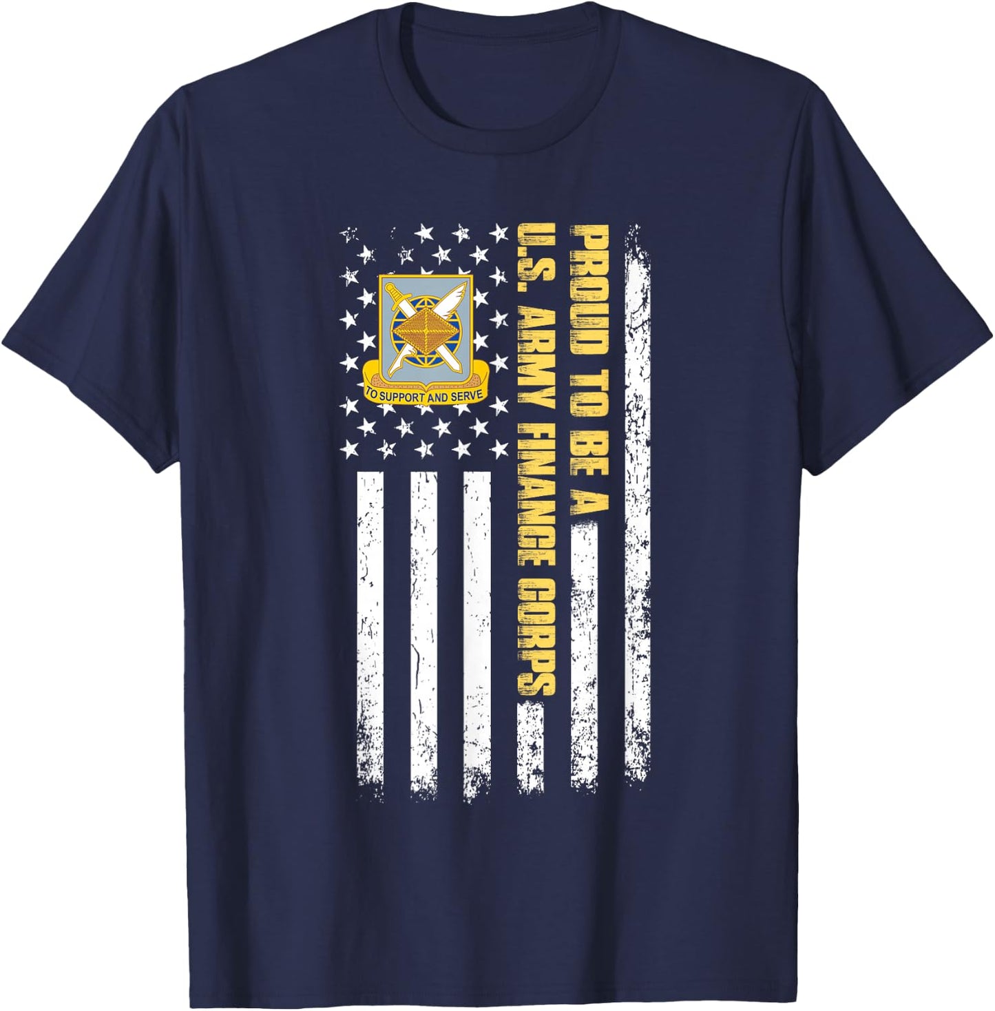 Proud To Be A United States Army Finance Corps T-Shirt - T-Shirt | Navy